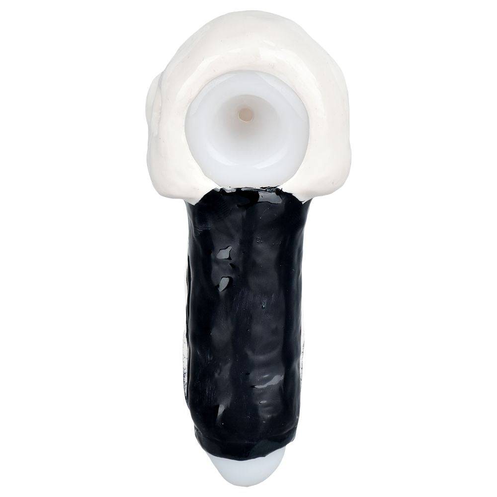 Punishing Skull Enamel on Glass Hand Pipe - 5.25" - Discreet Smoker
