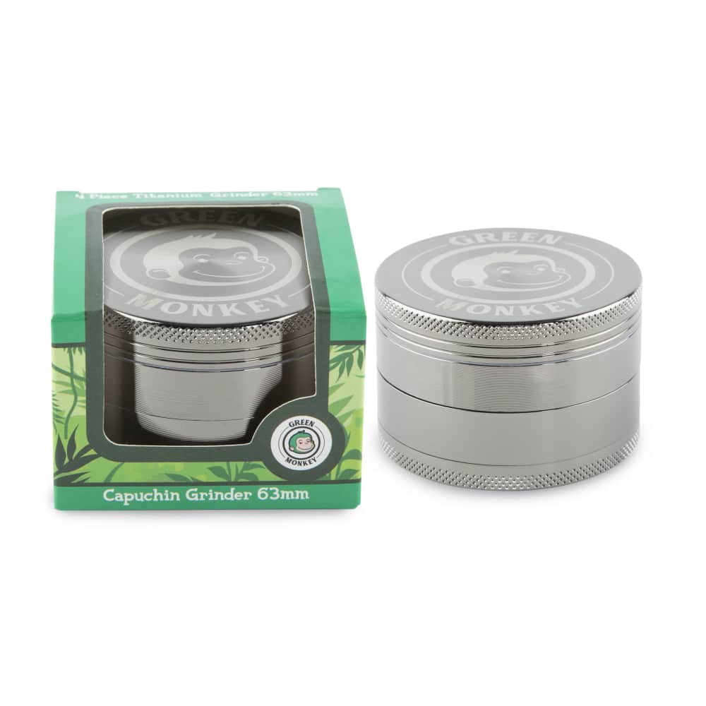 Green Monkey Grinder - Capuchin 4pc - 63mm - Discreet Smoker