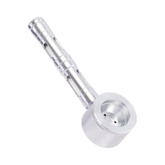 FLAT CHAMBER ALUMINUM GLASS SMOKING PIPE - Discreet Smoker