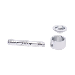 FLAT CHAMBER ALUMINUM GLASS SMOKING PIPE - Discreet Smoker
