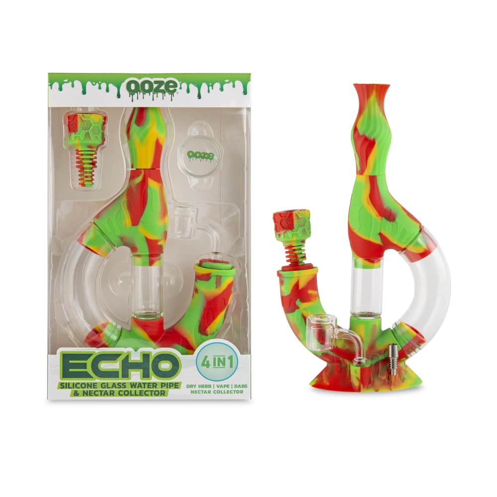 Ooze Echo Silicone Water Pipe - Discreet Smoker
