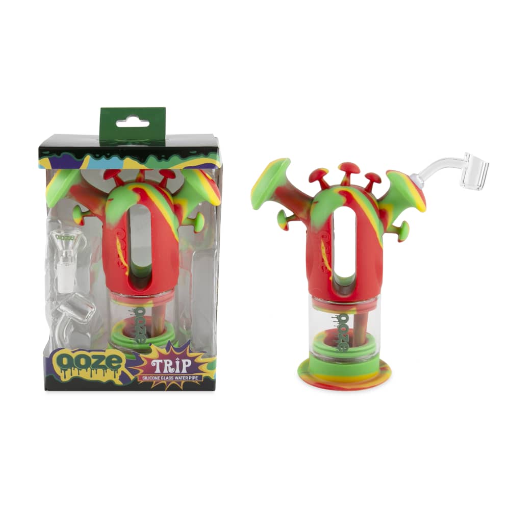 Ooze Trip Pipe Silicone Bubbler - Discreet Smoker
