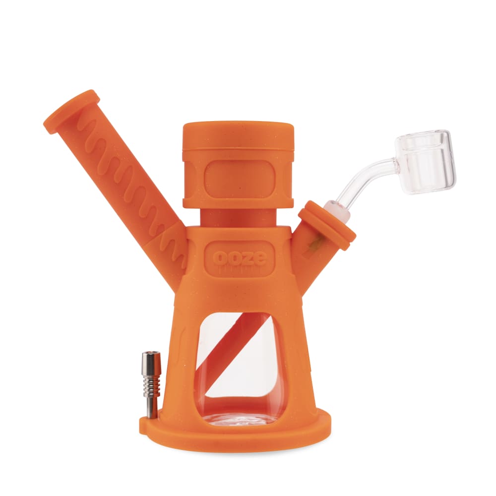Ooze Hyborg Silicone Glass 4-in-1 Hybrid Water Pipe and Nectar Collector - Discreet Smoker