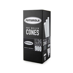 Futurola Cones - 1 1/4 - Classic White - Non-Printed Tip - 900ct - Discreet Smoker