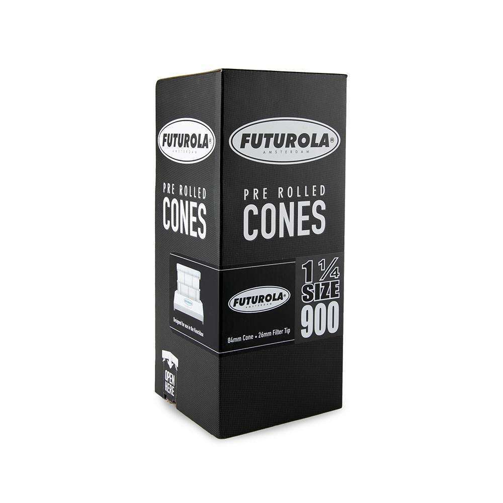 Futurola Cones - 1 1/4 - Classic White - Non-Printed Tip - 900ct - Discreet Smoker