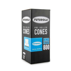 Futurola Cones - King Size - Classic White - Non-Printed Tip - 800ct - Discreet Smoker