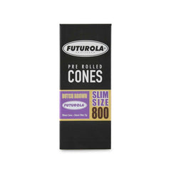 Futurola Cones - 98mm - Dutch Brown - Non-Printed Tip - 800ct - Discreet Smoker