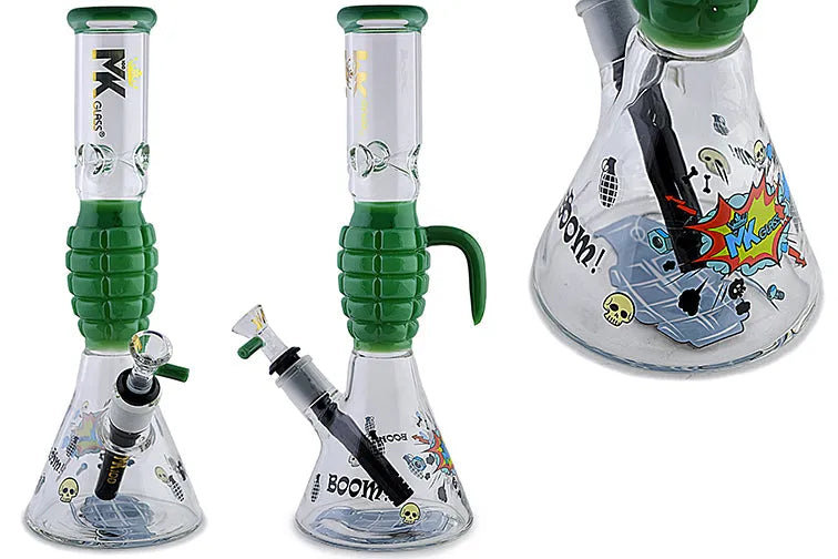 MK Glass Grenade Water Pipe - Discreet Smoker