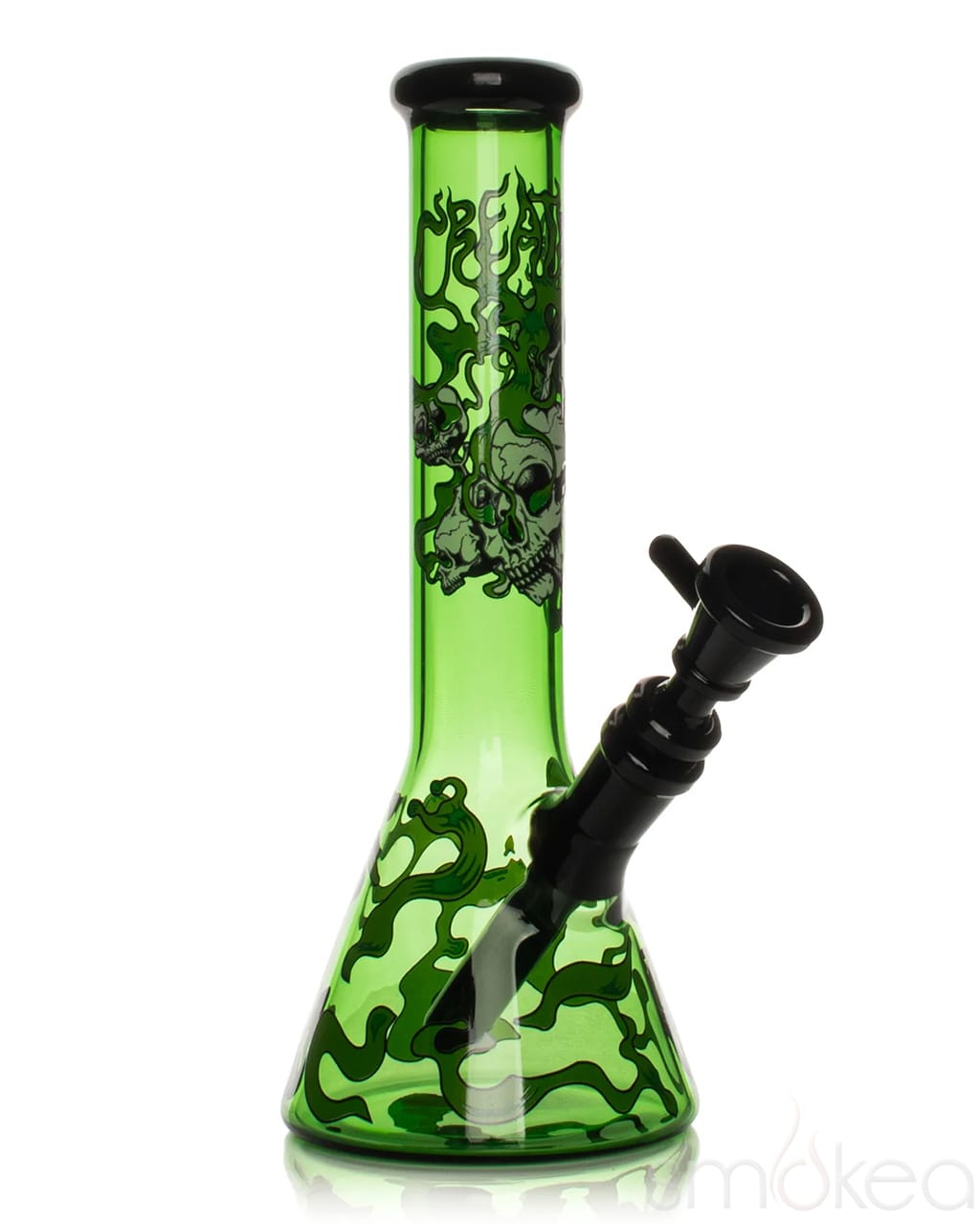 GEAR Premium x Creature 10” Glow-in-the-Dark Smoking Skulls Bong - Discreet Smoker