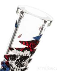 GEAR Premium x Grateful Dead 12" 7mm Limited Edition Bertha Sidekick Bong - Discreet Smoker