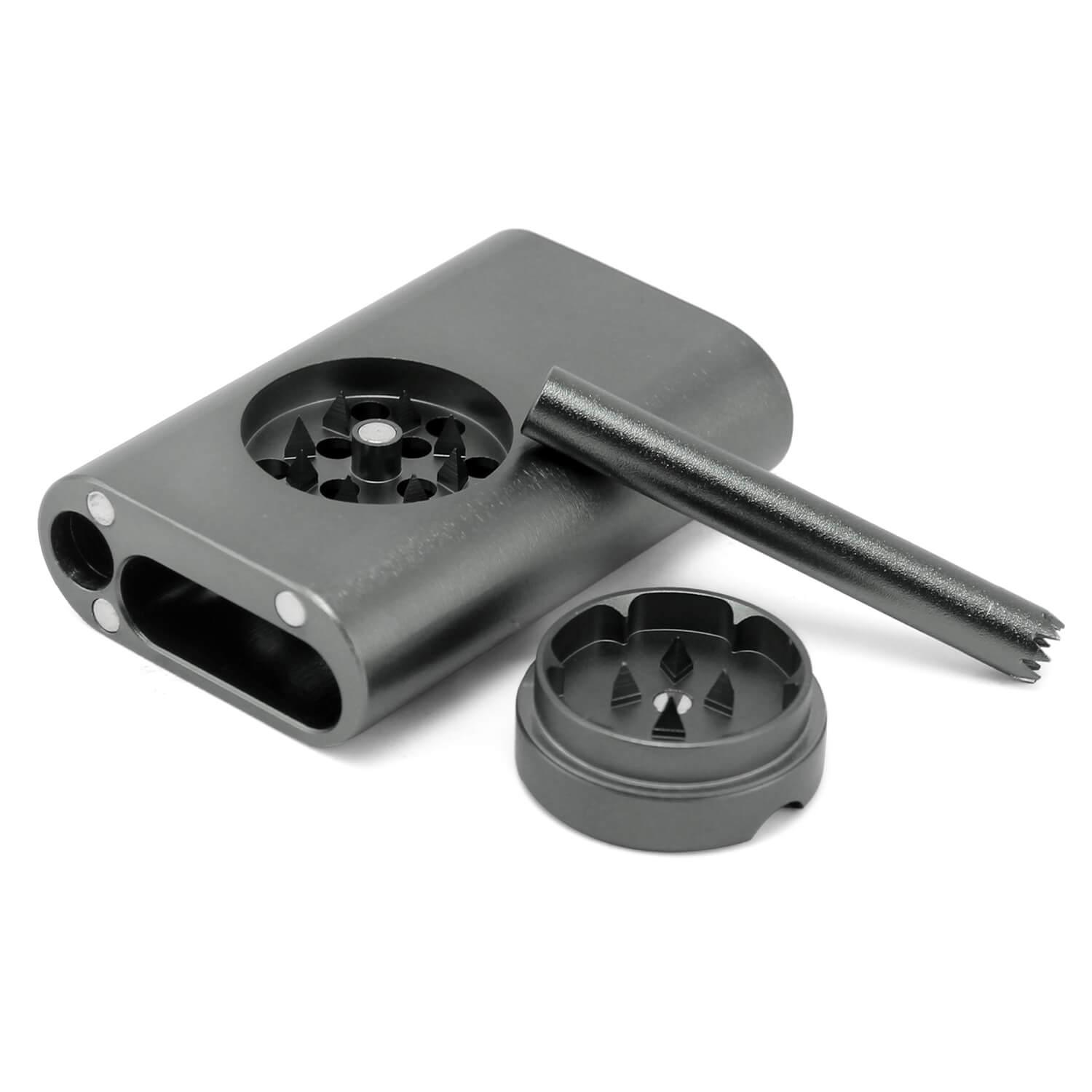 One Hitter Dugout With Grinder - Discreet Smoker