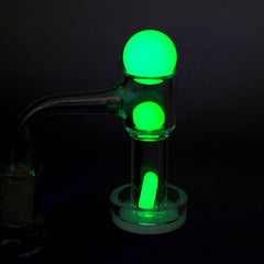 Full Weld Diamond Bottom Quartz Slurper Banger Set with Glow In The Dark Terp Sluper Set - Discreet Smoker
