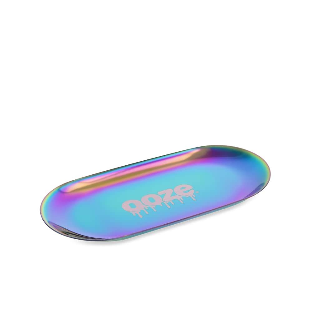 Ooze Rolling Tray - Metal - Aura - Small - Discreet Smoker