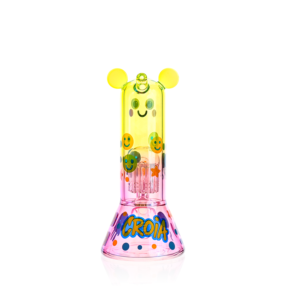 Cute Character Beaker Bong with Jellyfish Design | Croia Glass - Discreet Smoker