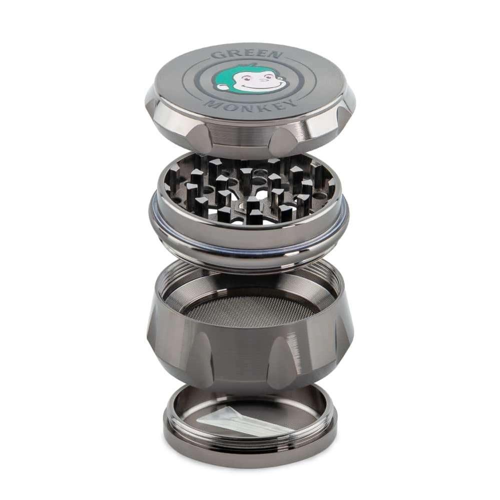 Green Monkey Grinder - Baboon Crown 4pc - 50mm - Discreet Smoker