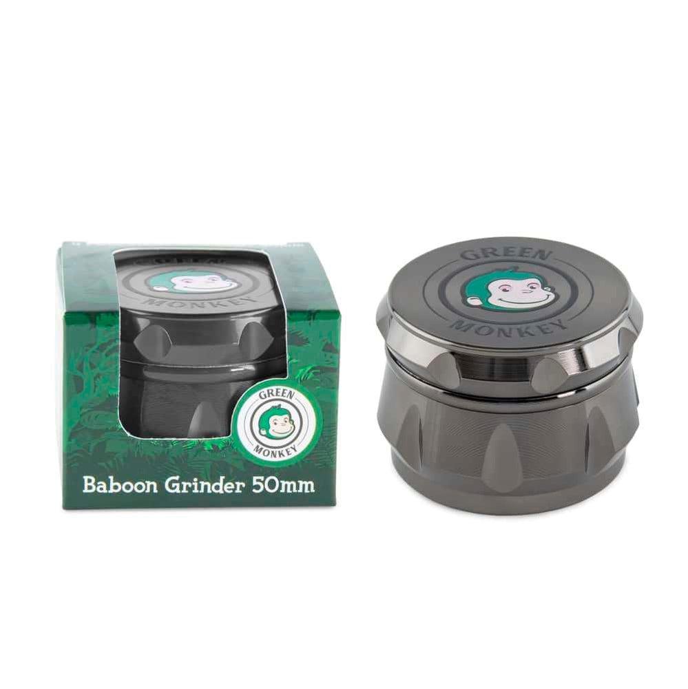 Green Monkey Grinder - Baboon Crown 4pc - 50mm - Discreet Smoker