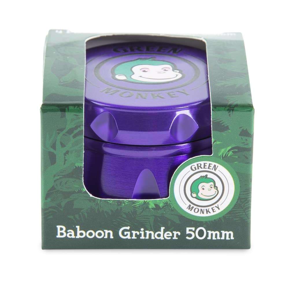 Green Monkey Grinder - Baboon Crown 4pc - 50mm - Discreet Smoker