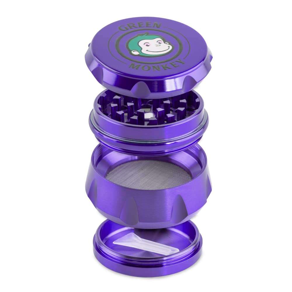Green Monkey Grinder - Baboon Crown 4pc - 50mm - Discreet Smoker