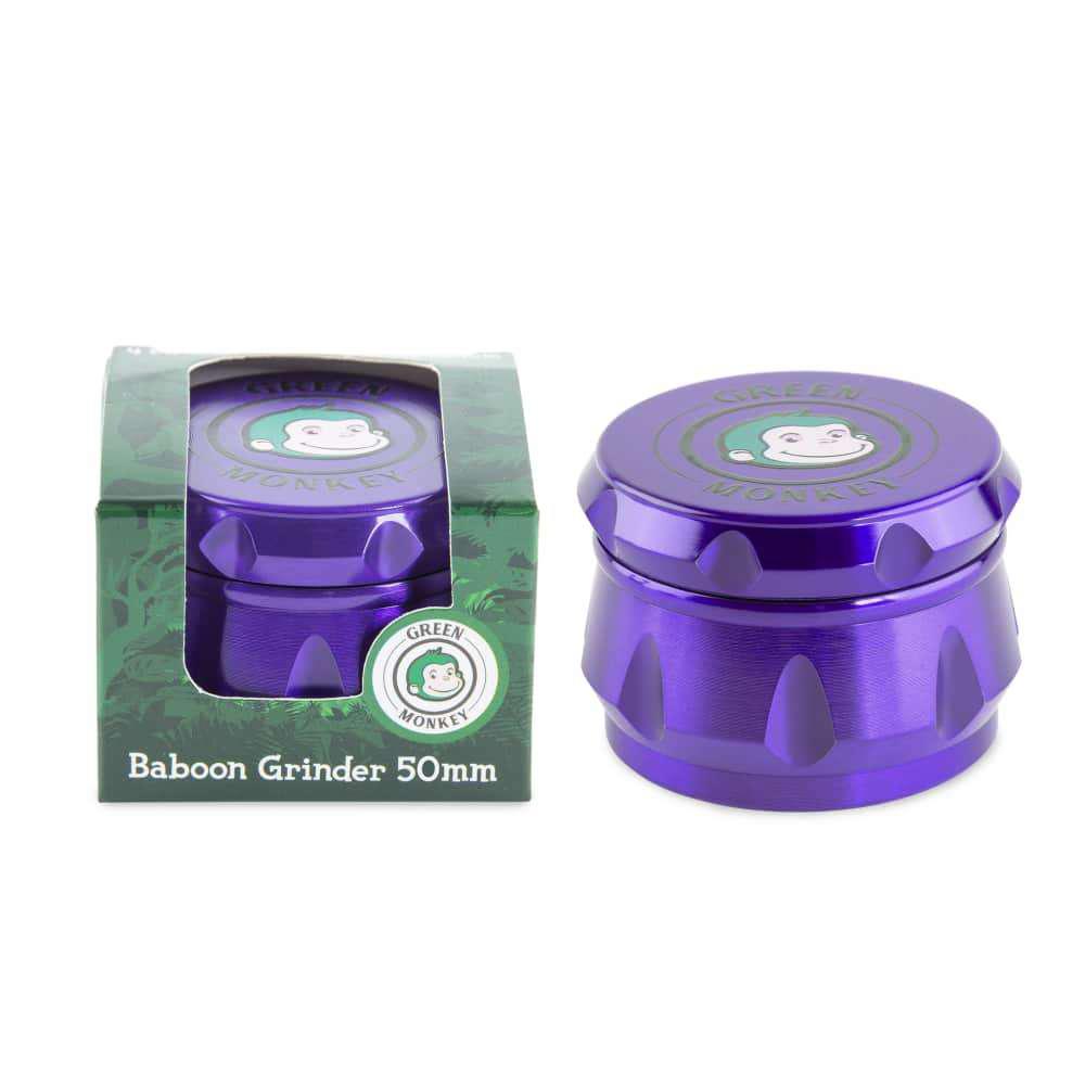 Green Monkey Grinder - Baboon Crown 4pc - 50mm - Discreet Smoker