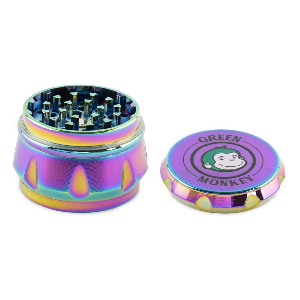 Green Monkey Grinder - Baboon Crown 4pc - 50mm - Discreet Smoker