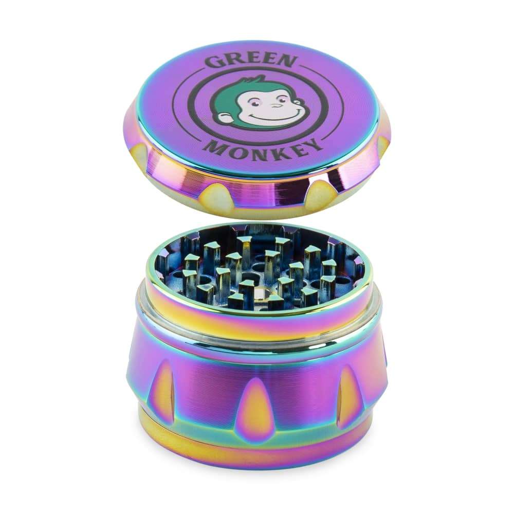 Green Monkey Grinder - Baboon Crown 4pc - 50mm - Discreet Smoker