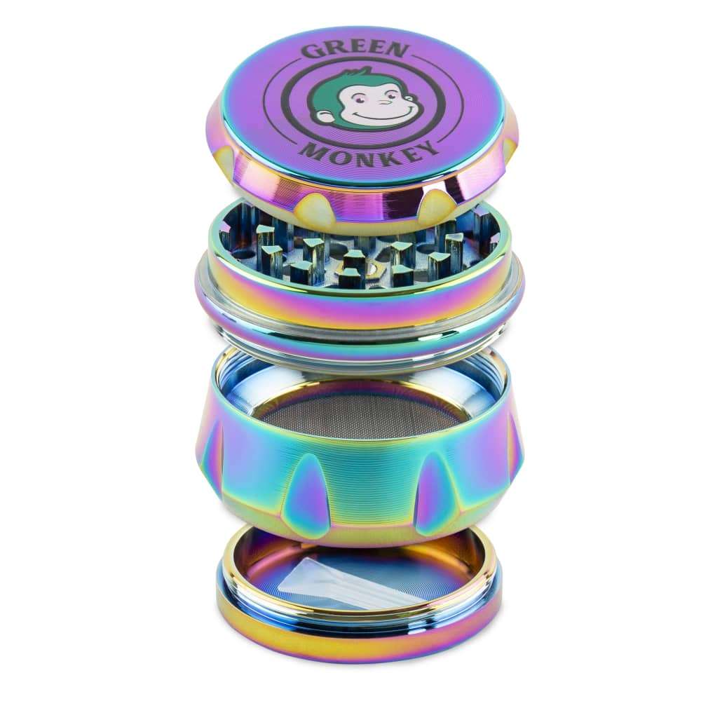 Green Monkey Grinder - Baboon Crown 4pc - 50mm - Discreet Smoker