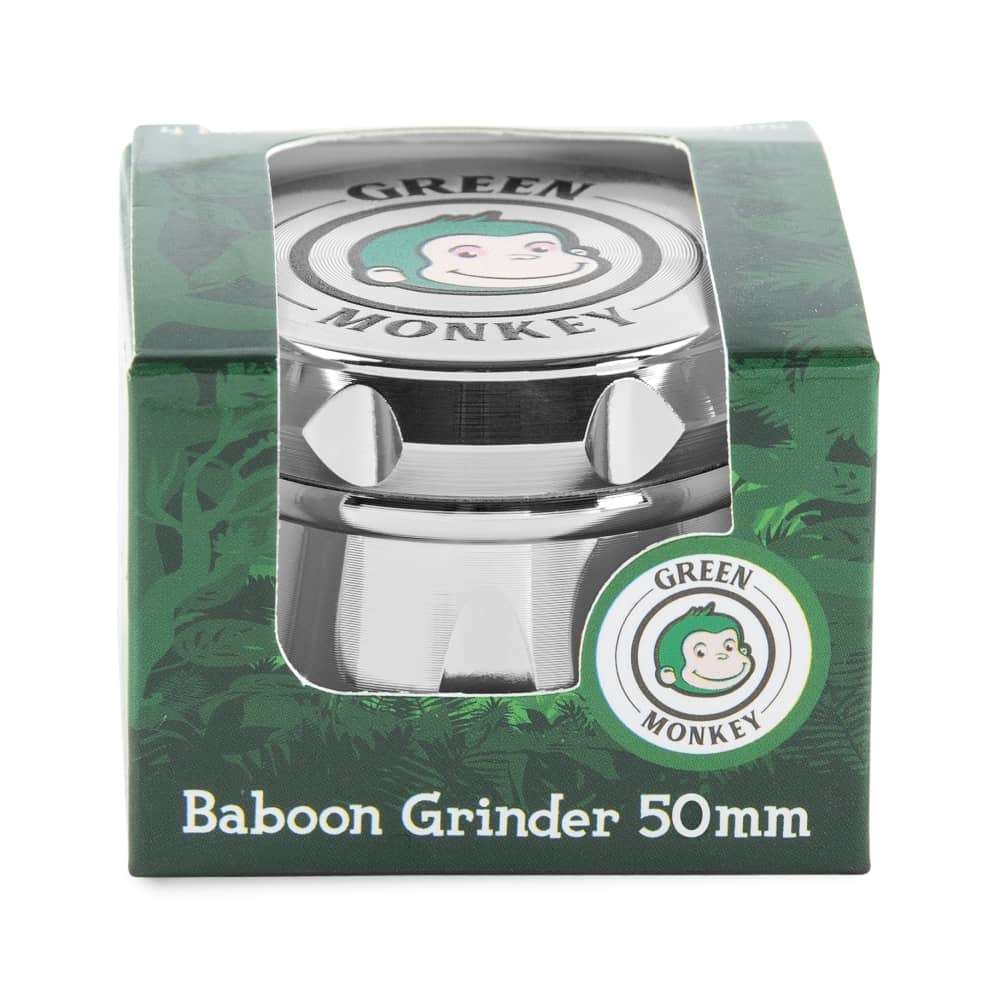 Green Monkey Grinder - Baboon Crown 4pc - 50mm - Discreet Smoker