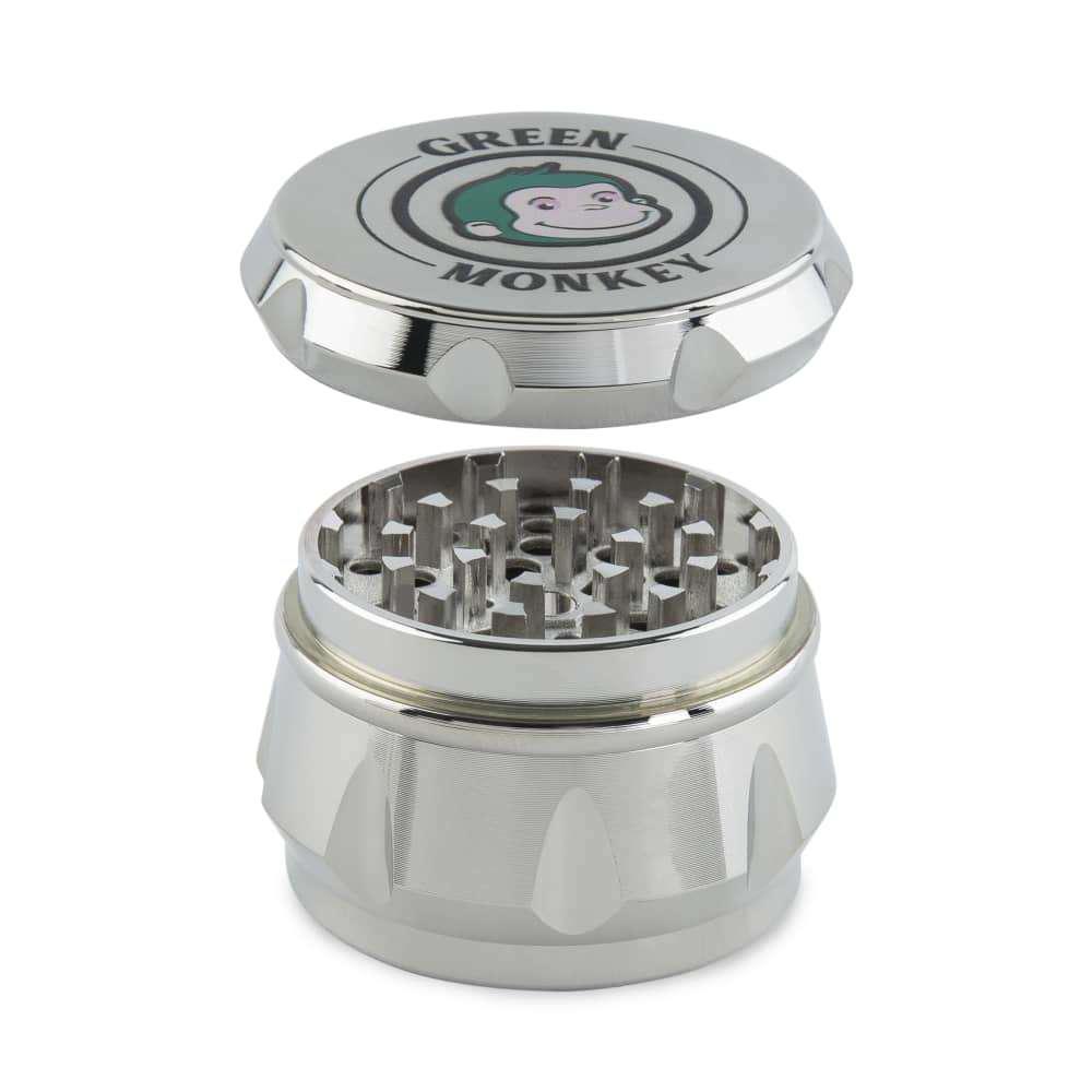Green Monkey Grinder - Baboon Crown 4pc - 50mm - Discreet Smoker