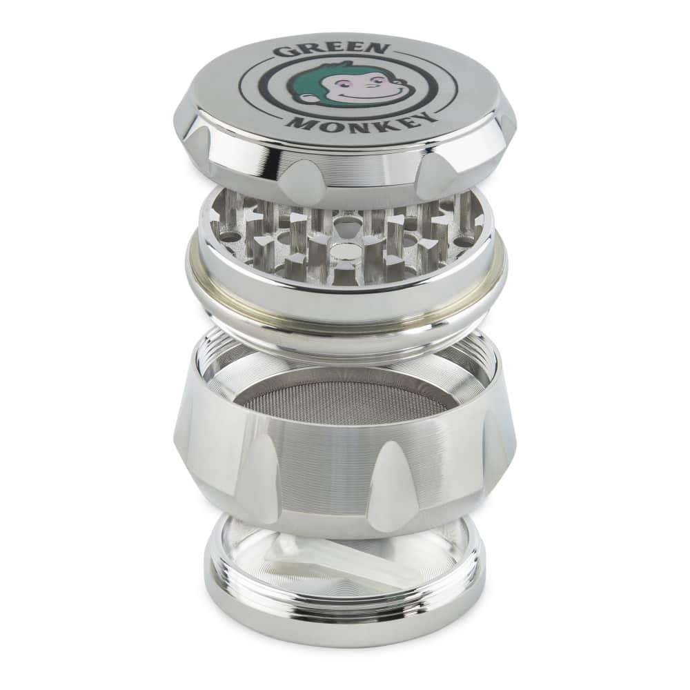 Green Monkey Grinder - Baboon Crown 4pc - 50mm - Discreet Smoker