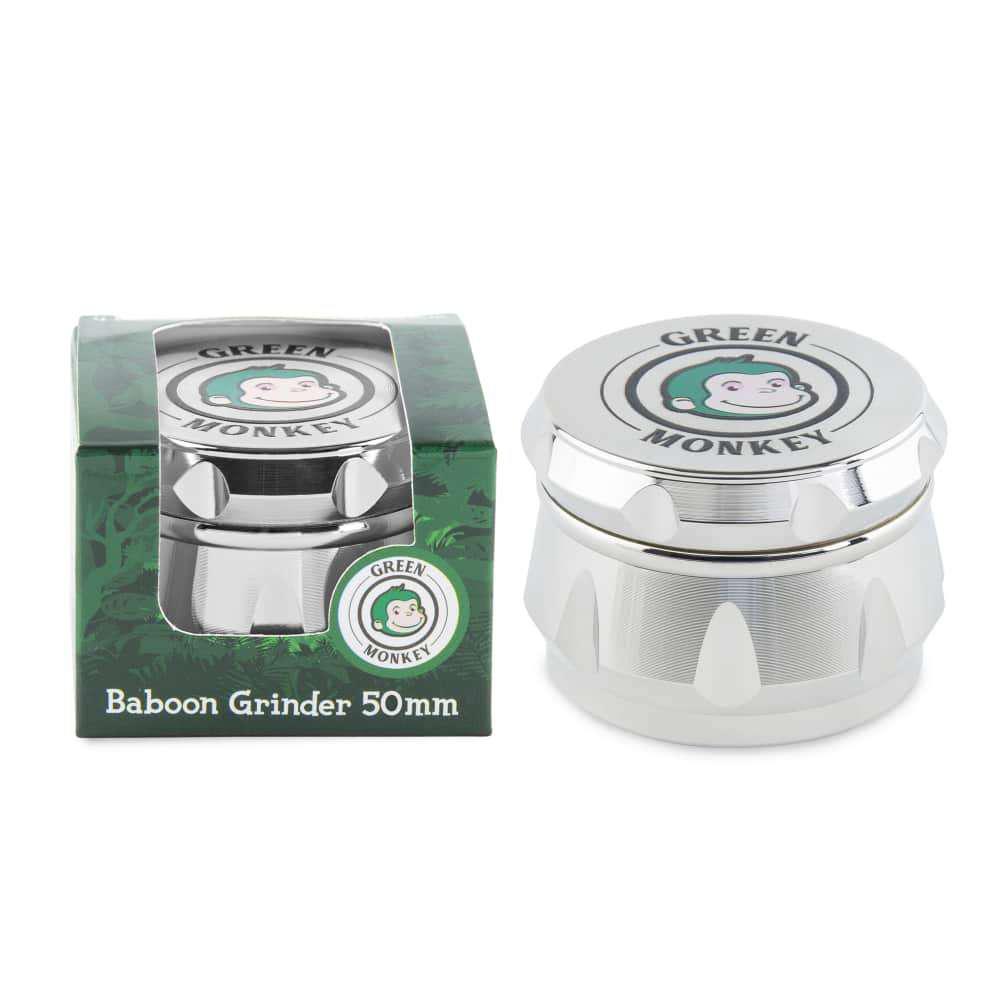 Green Monkey Grinder - Baboon Crown 4pc - 50mm - Discreet Smoker