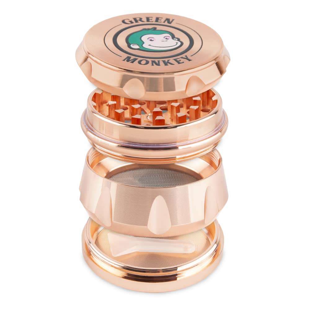 Green Monkey Grinder - Baboon Crown 4pc - 50mm - Discreet Smoker
