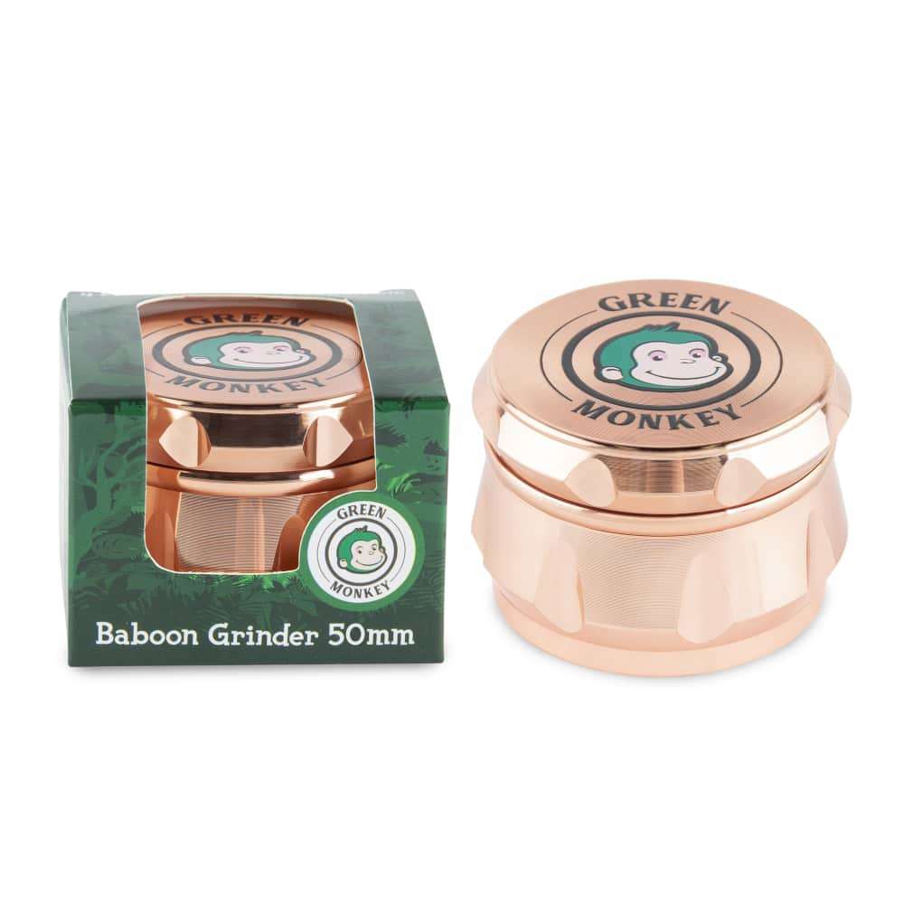 Green Monkey Grinder - Baboon Crown 4pc - 50mm - Discreet Smoker