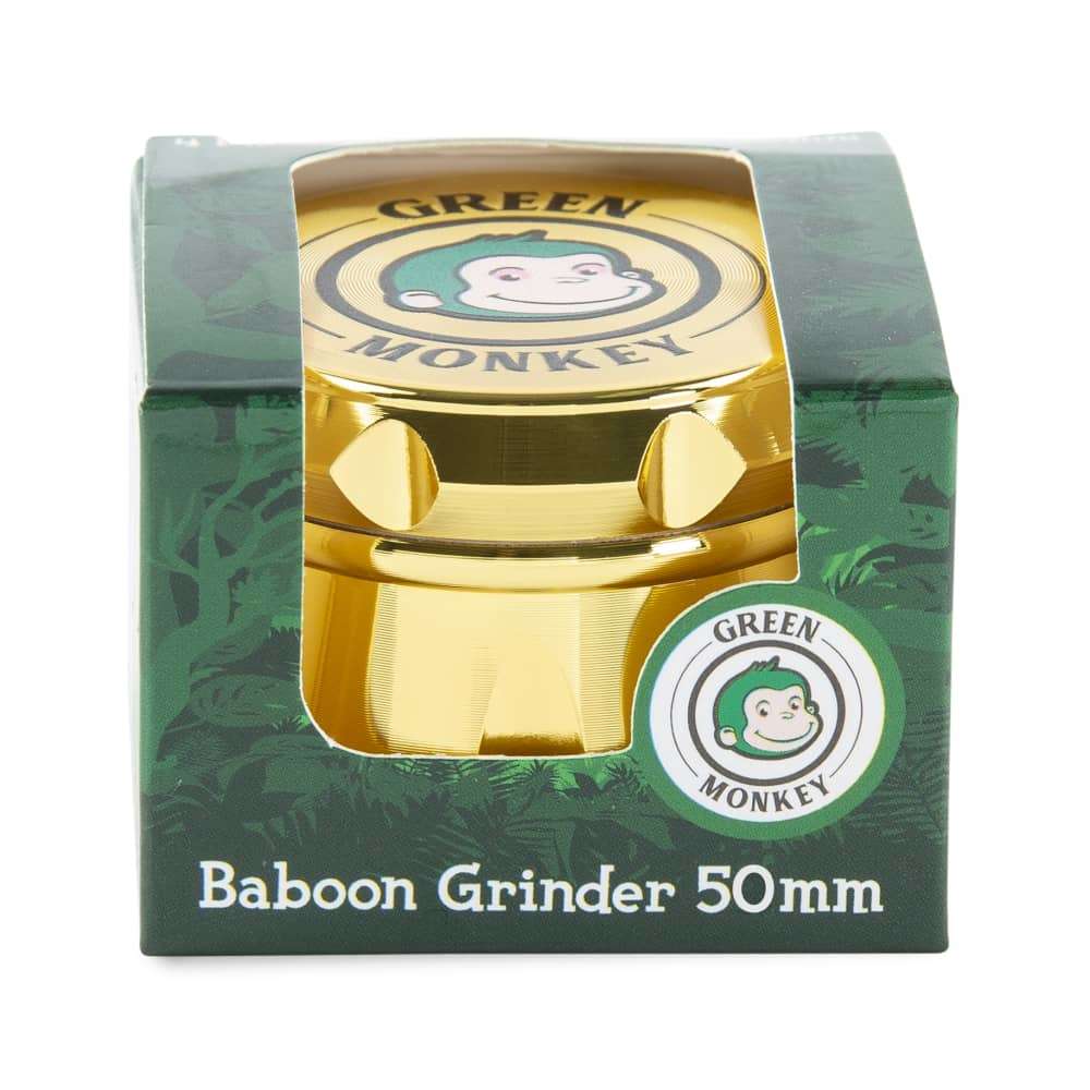 Green Monkey Grinder - Baboon Crown 4pc - 50mm - Discreet Smoker