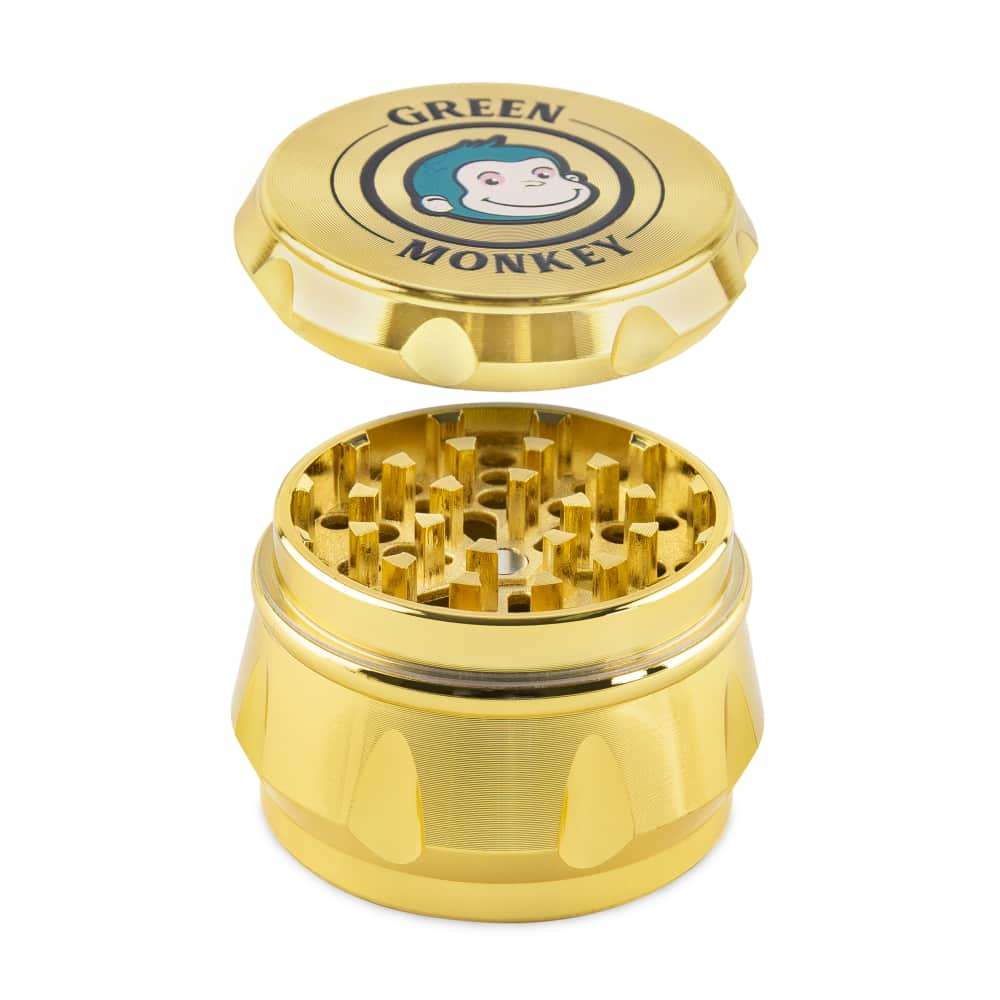 Green Monkey Grinder - Baboon Crown 4pc - 50mm - Discreet Smoker
