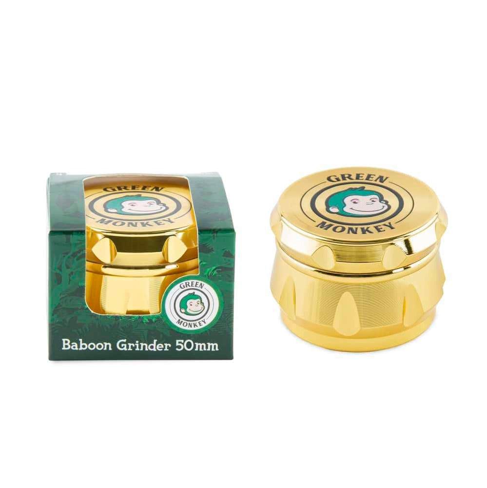 Green Monkey Grinder - Baboon Crown 4pc - 50mm - Discreet Smoker