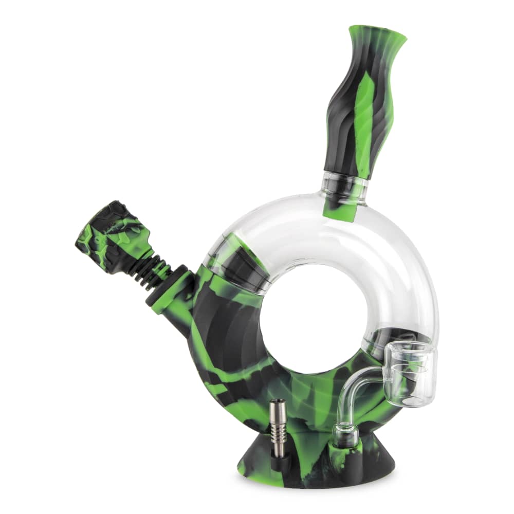 Ooze Ozone Silicone Water Pipe and Dab Straw - Discreet Smoker