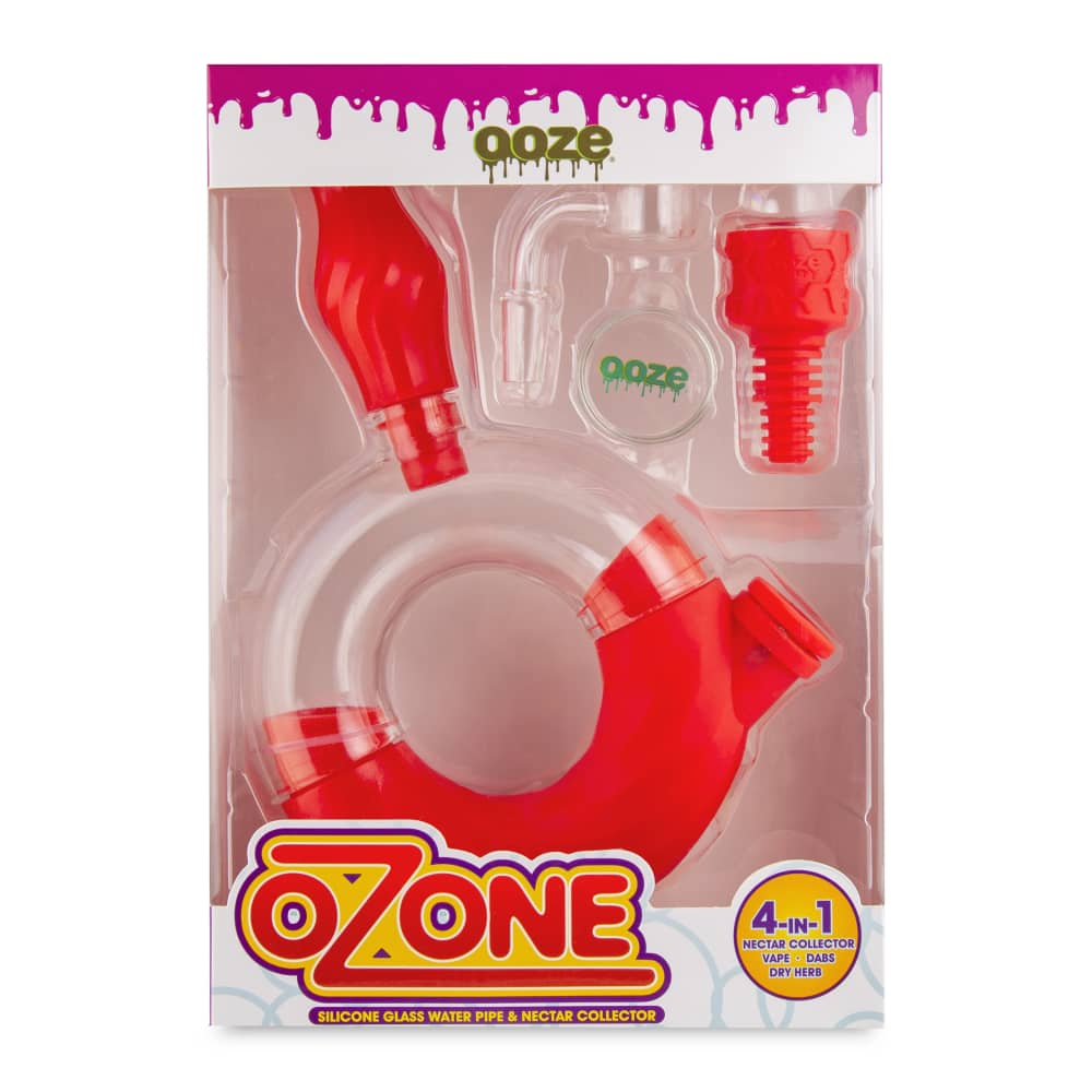 Ooze Ozone Silicone Water Pipe and Dab Straw - Discreet Smoker