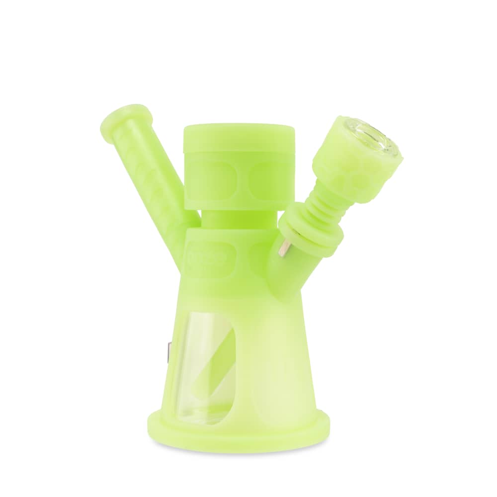 Ooze Hyborg Silicone Glass 4-in-1 Hybrid Water Pipe and Nectar Collector - Discreet Smoker
