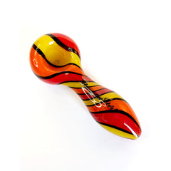 Colorburst Linework Spoon Pipe - Discreet Smoker