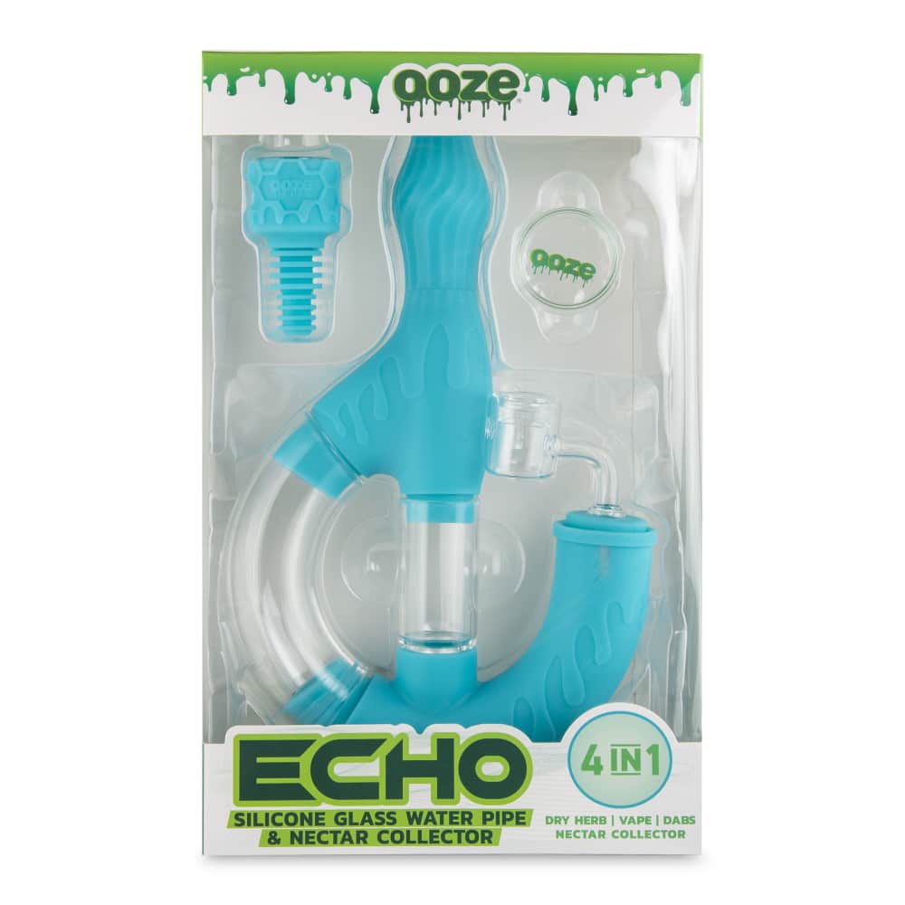Ooze Echo Silicone Water Pipe - Discreet Smoker