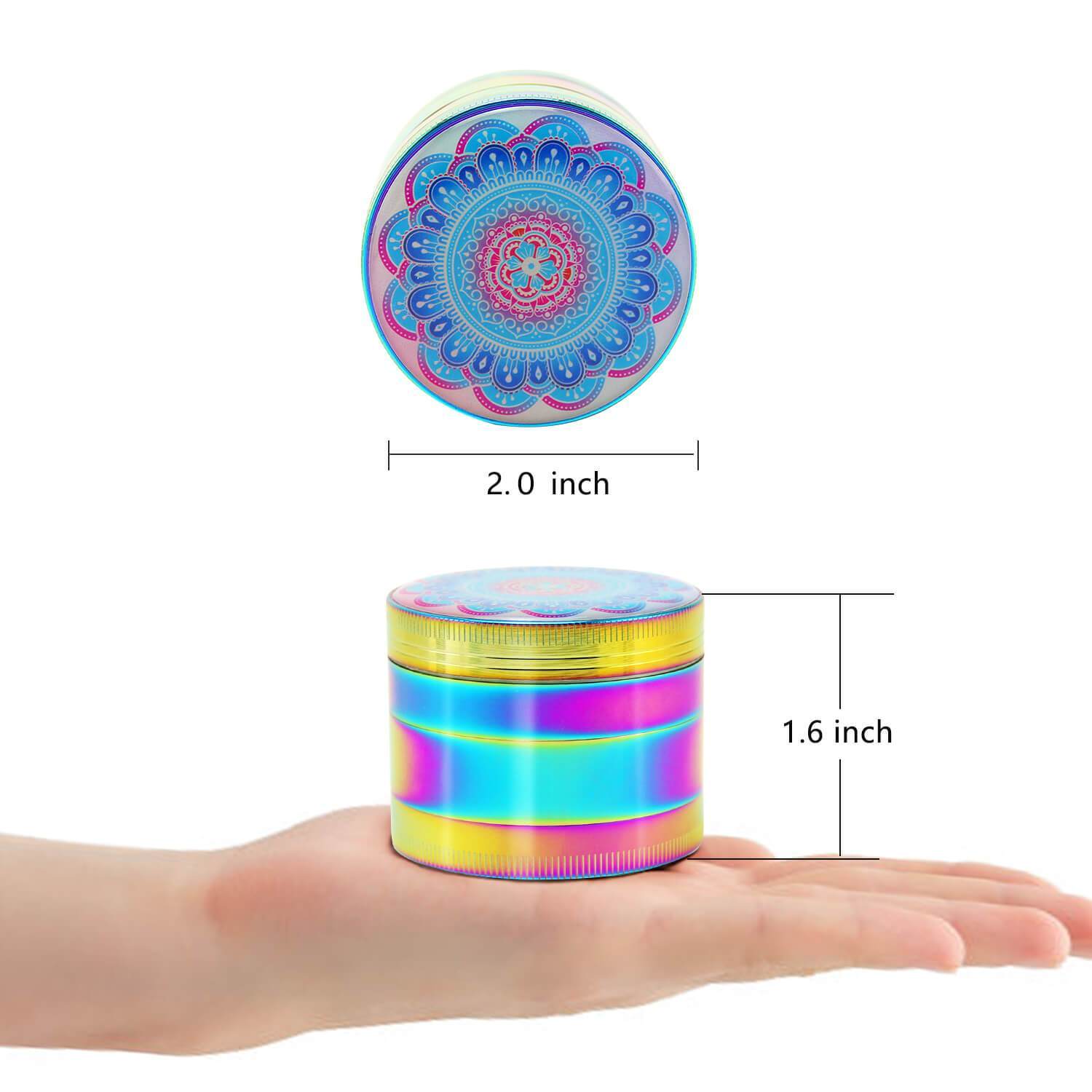 Titanium Grinder Blue - Discreet Smoker