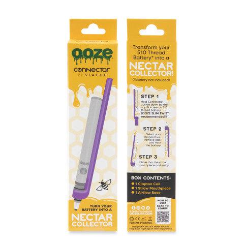 Ooze x Stache ConNectar - 510 Thread Dab Straw Vape Pen Attachment - Discreet Smoker