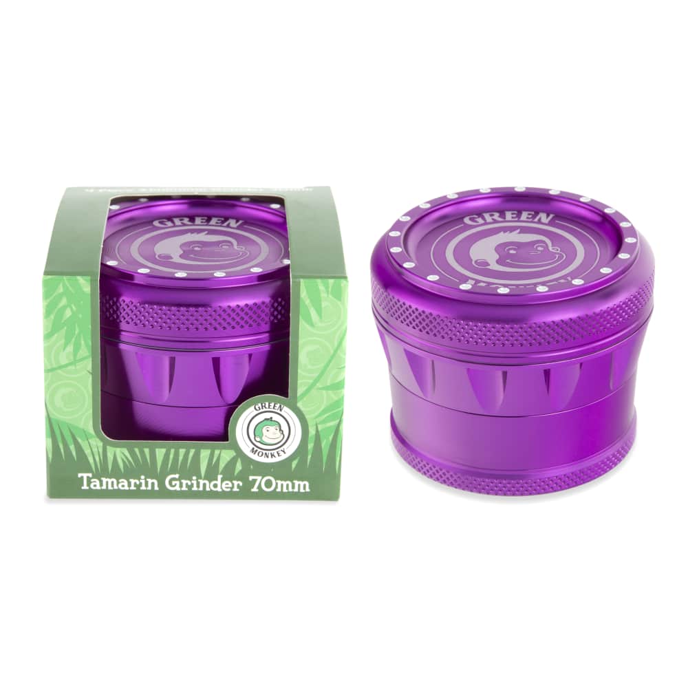 Green Monkey Grinder - Tamarin 4pc - 70mm - Discreet Smoker