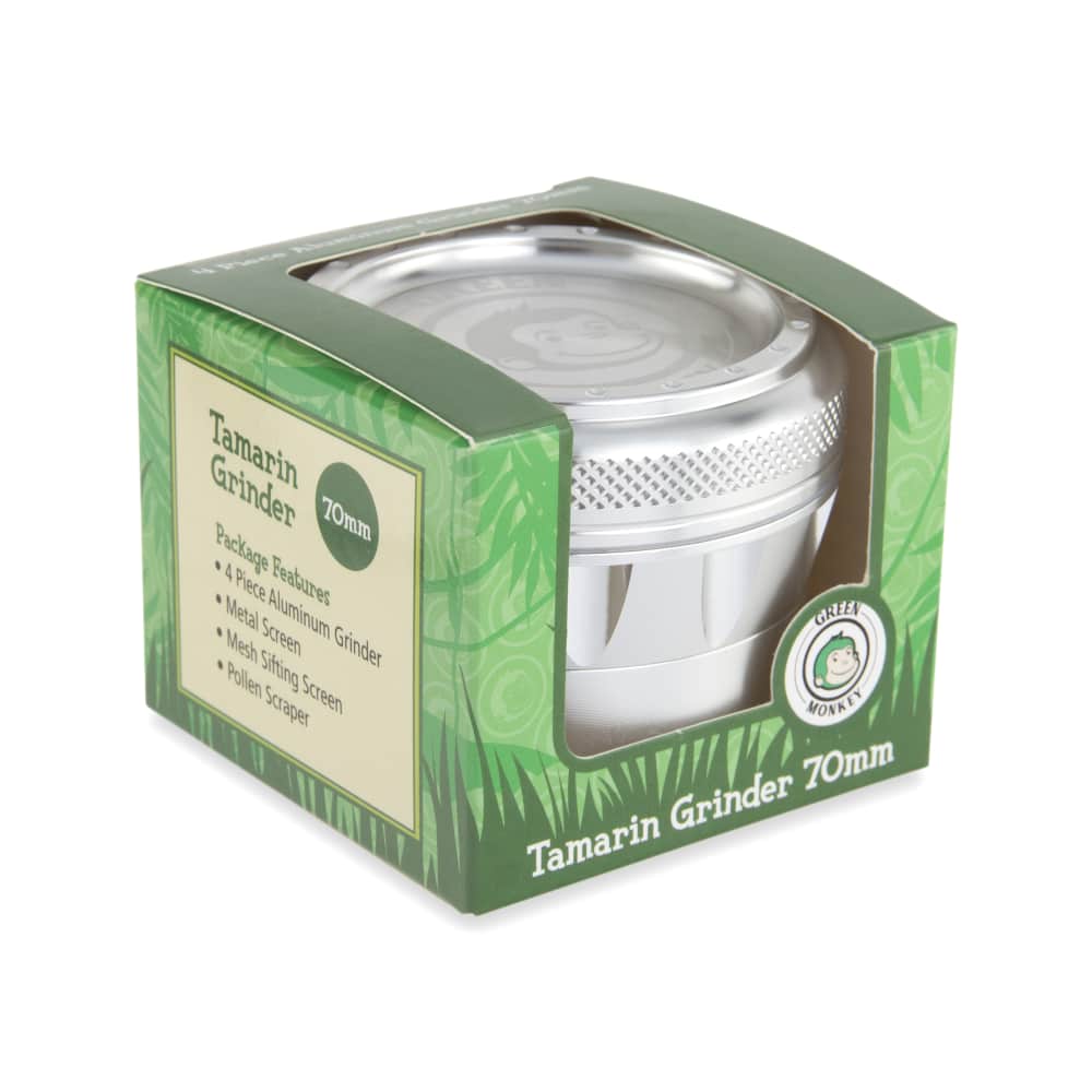 Green Monkey Grinder - Tamarin 4pc - 70mm - Discreet Smoker