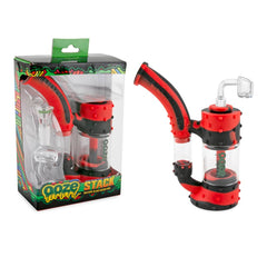 Ooze Stack Pipe Silicone Bubbler - Discreet Smoker