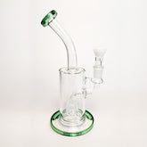 BENT NECK DAB RIG WITH DRUM PERCOLATOR - Discreet Smoker