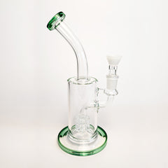 BENT NECK DAB RIG WITH DRUM PERCOLATOR - Discreet Smoker