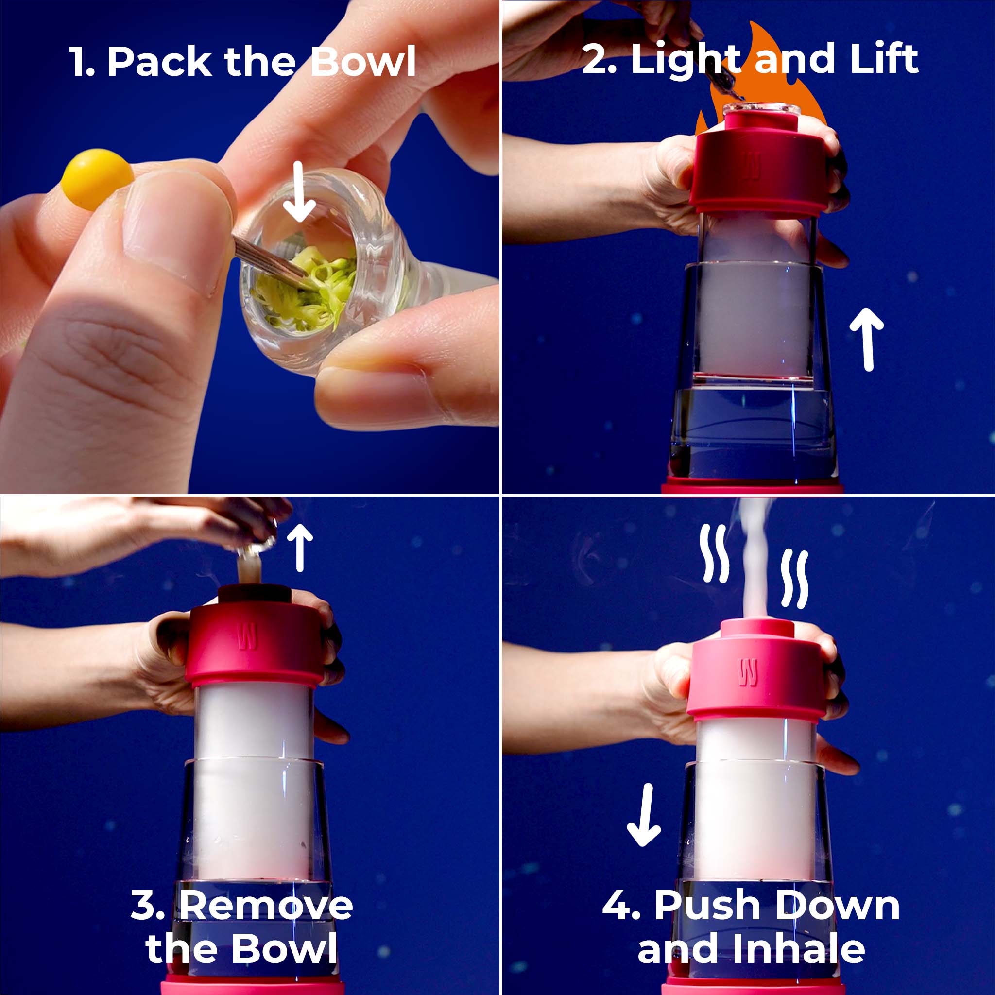 The Gravity Bong - Hot Pink - Discreet Smoker