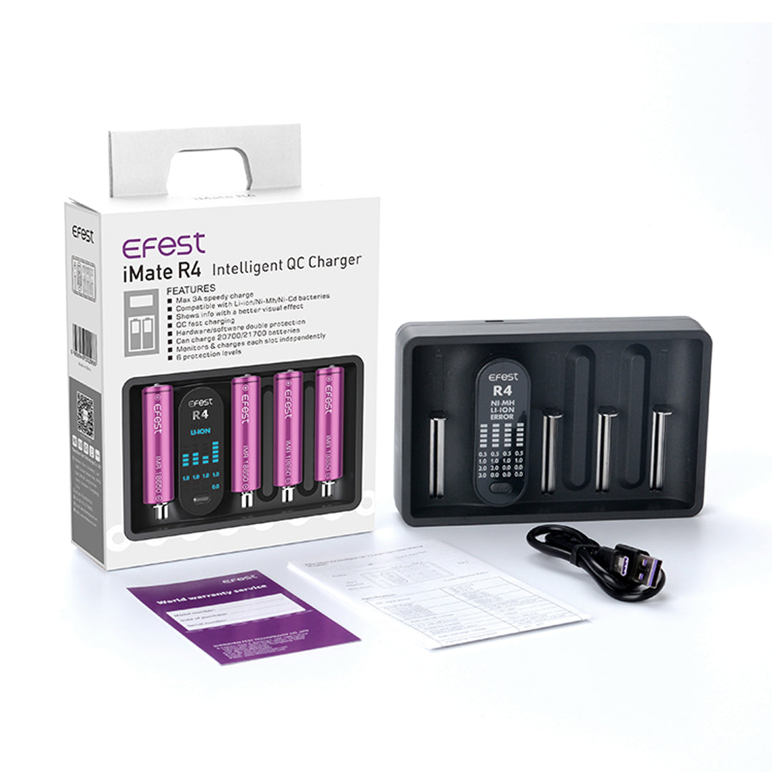 Efest Imate R4 Battery Charger - Discreet Smoker