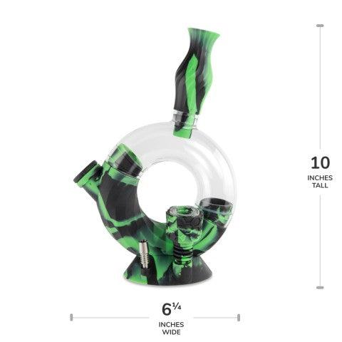 Ooze Ozone Silicone Water Pipe and Dab Straw - Discreet Smoker
